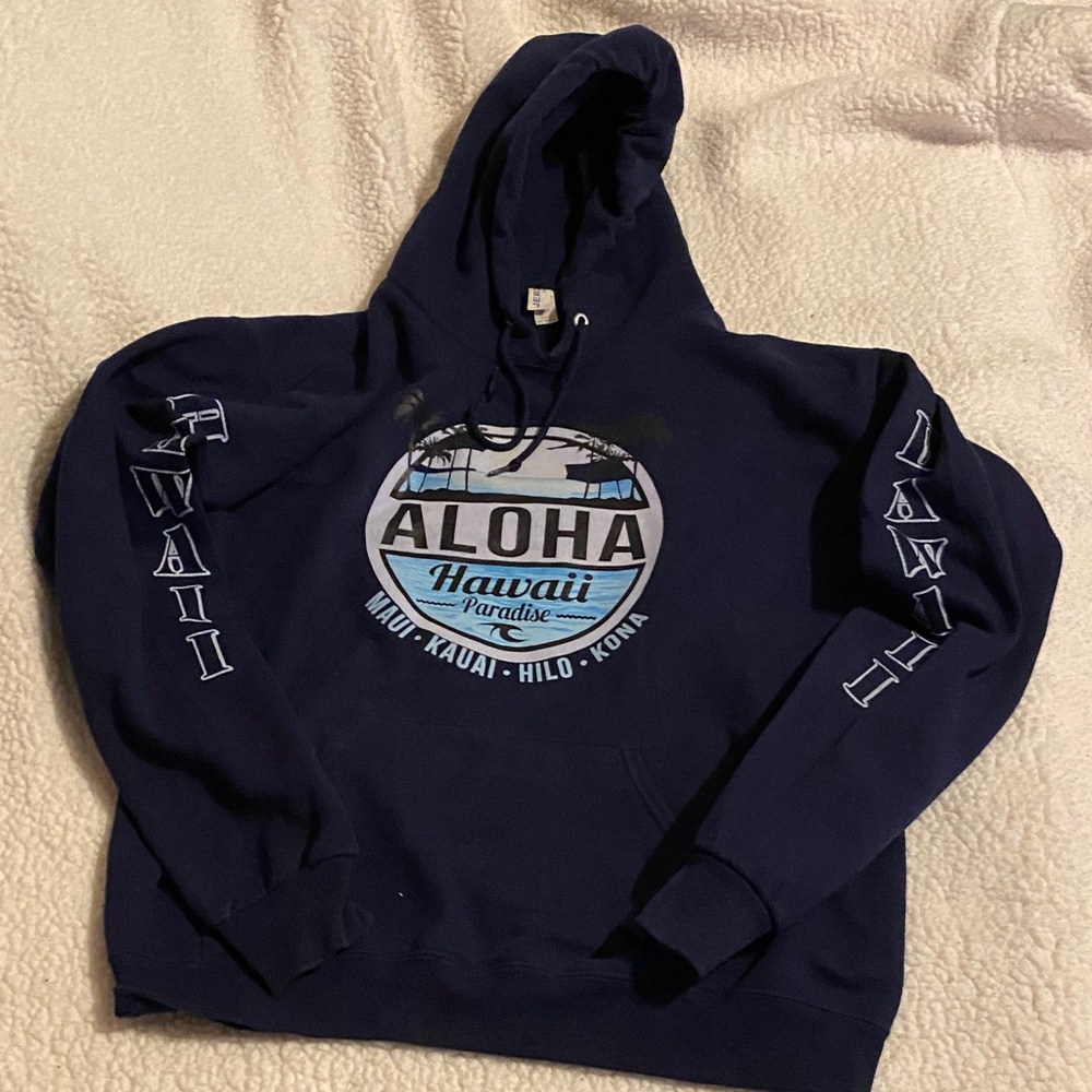 Hawaii Hoodie, Navy Blue